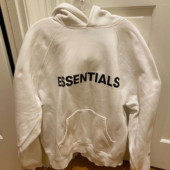Fear of God Sweaters - white essentials hoodie